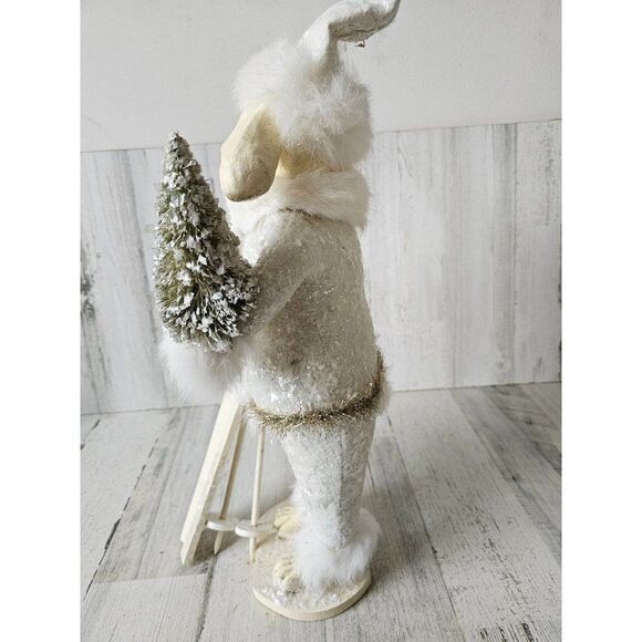 Bethany Lowe bunny skier skiing large tree Xmas decor - Picture 4 of 8